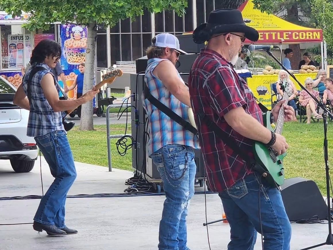 Back Roads playing an outdoor community event